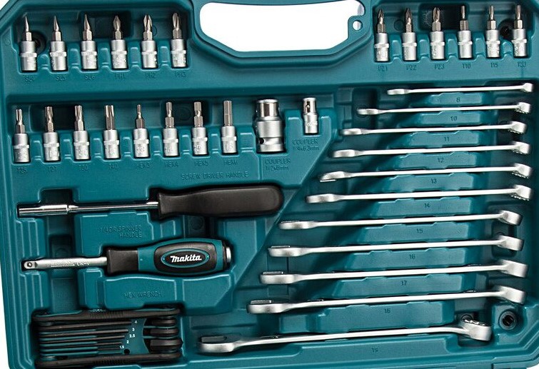Makita 227 Piece General Maintenance Kit Spanner Screwdriver